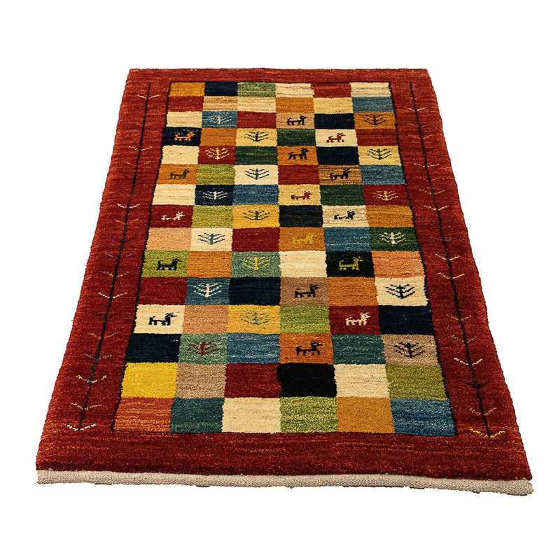 Persisk Gabbeh Teppe 136x72cm - Perserteppich Wollteppich