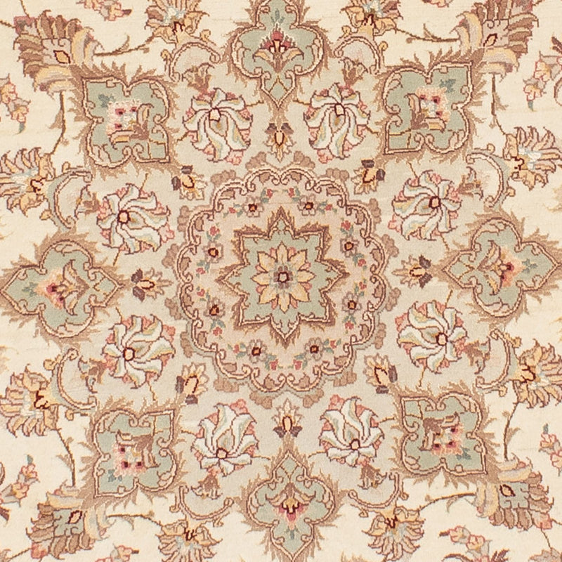 Persisk teppe - Tabriz - Royal rundt  - 146 x 146 cm - beige