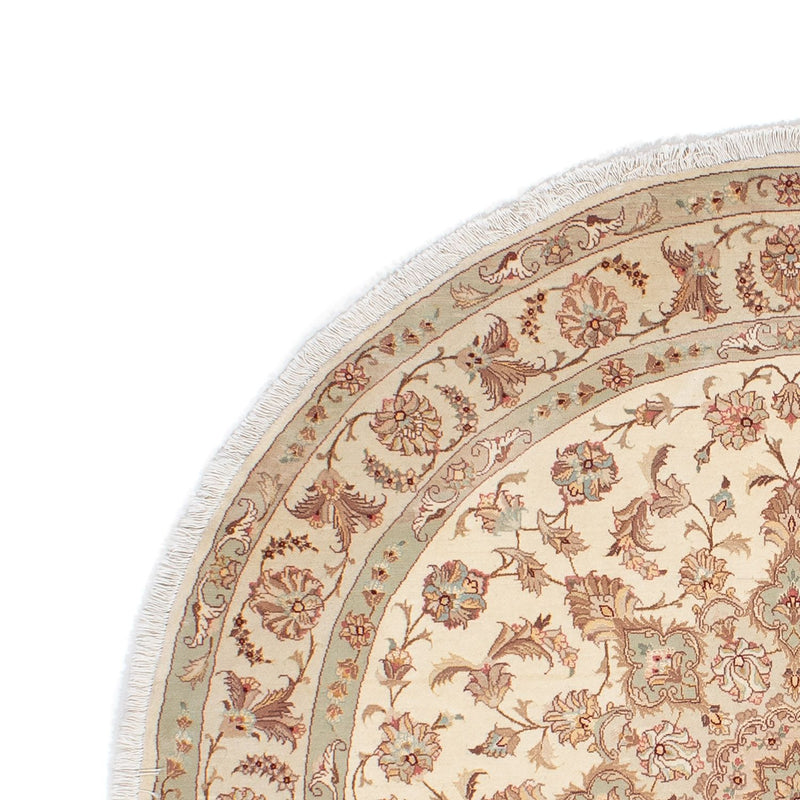 Persisk teppe - Tabriz - Royal rundt  - 146 x 146 cm - beige