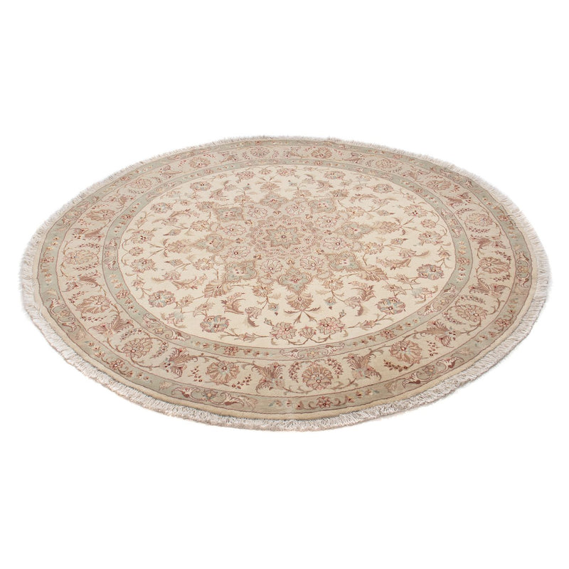 Persisk teppe - Tabriz - Royal rundt  - 146 x 146 cm - beige