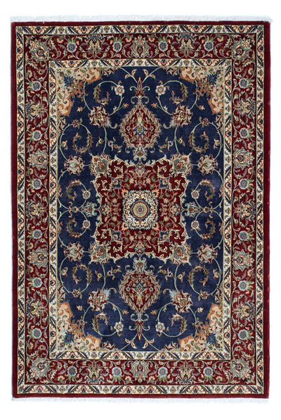 Qom Teppe 133x193cm - Persisk teppe - mørkeblå