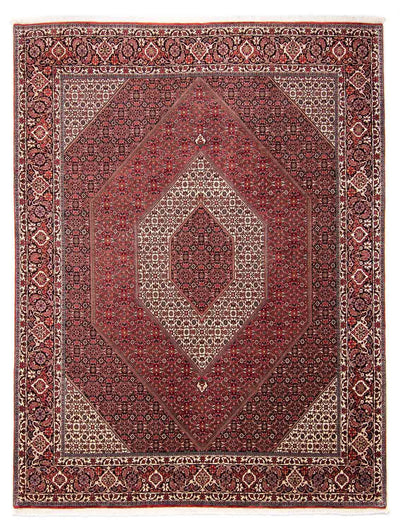 Bidjar Teppe 250x297cm - Persisk teppe - mørk rød