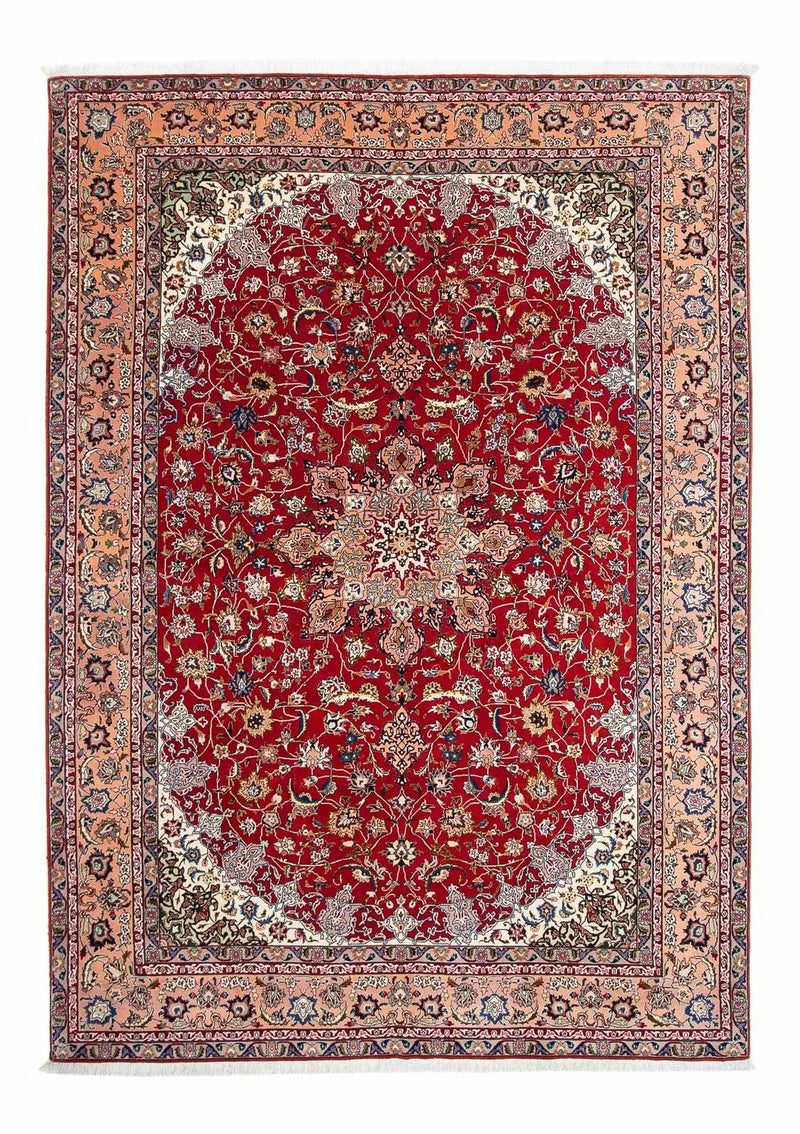 Tabriz - 50 Raj Teppe 205x307cm - Persisk teppe - mørk rød
