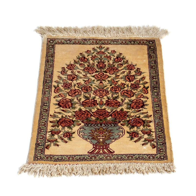 Qom silke Teppe 41x31cm - Persisk teppe