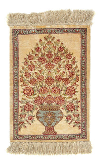 Qom silke Teppe 31x42cm - Persisk teppe – product image