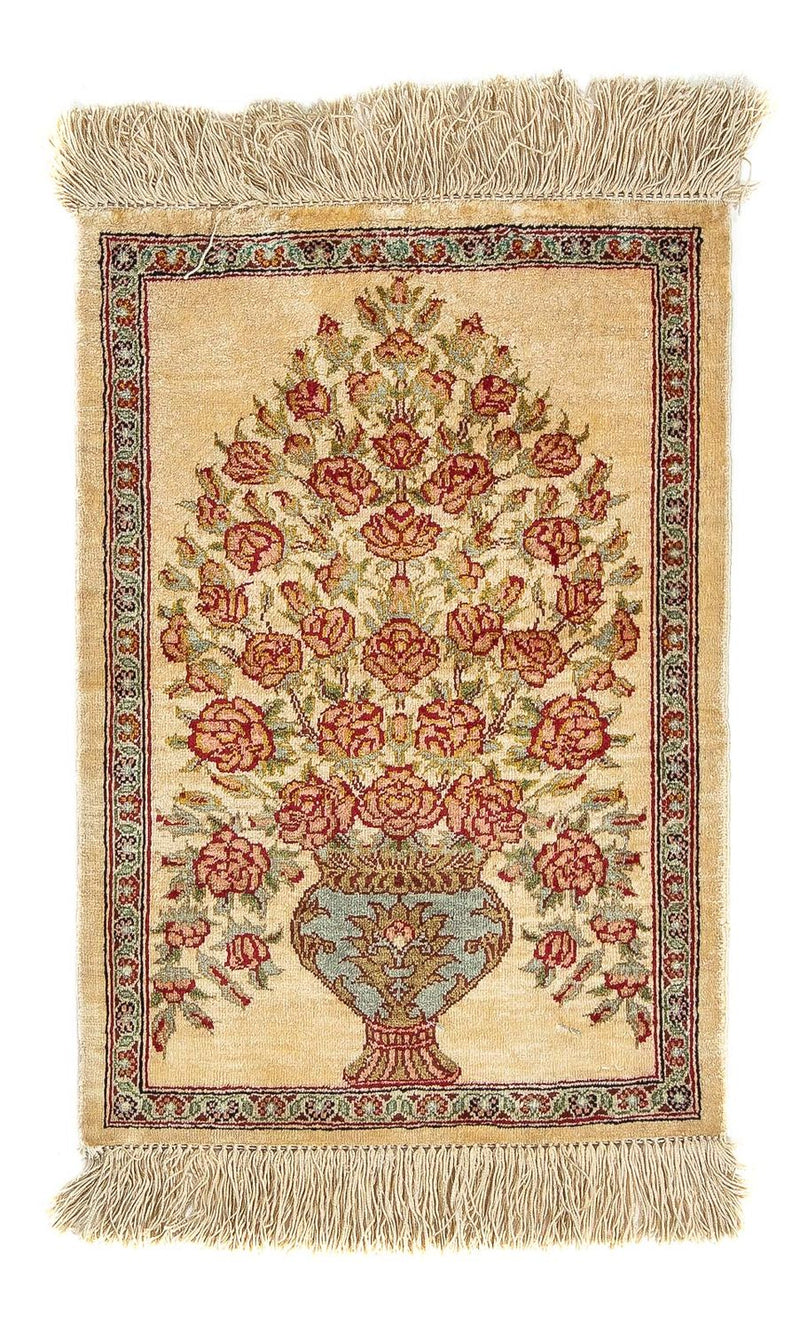 Qom silke Teppe 31x42cm - Persisk teppe