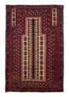 Balutsj-teppe 86x126cm - Orientalsk teppe - Rektangulær / Mørk rød / 86 x 126 cm Rektangulær