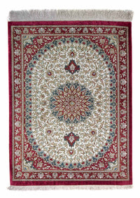 Qom Teppe 60x78cm - Persisk teppe - mørk rød – product image