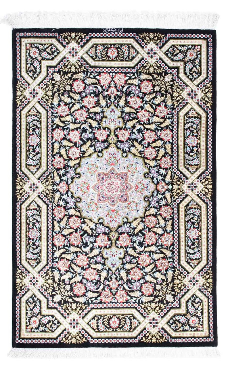 Qom Teppe 124x79cm - Persisk teppe