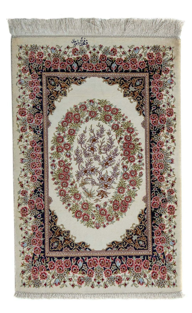 Qom Teppe 91x59cm - Persisk teppe