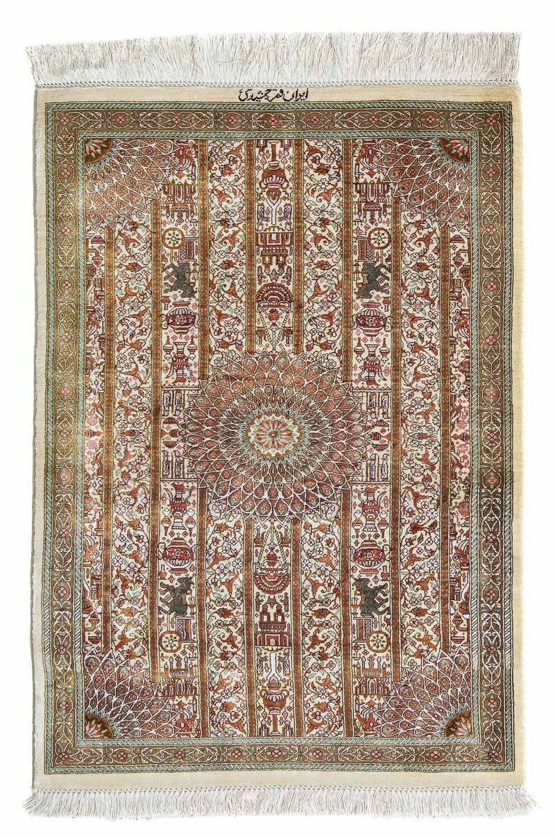 Qom Teppe 59x90cm - Persisk teppe