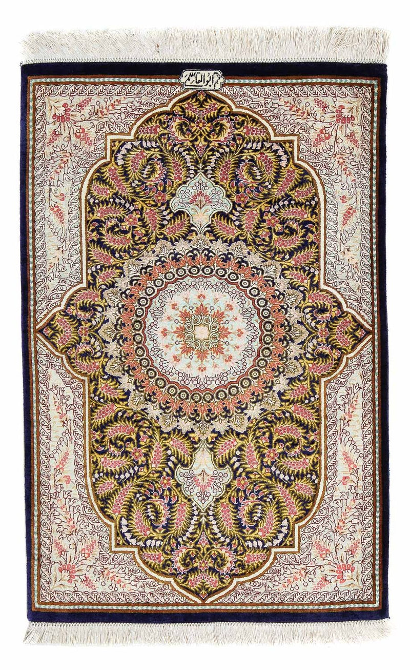 Qom Teppe 93x59cm - Persisk teppe