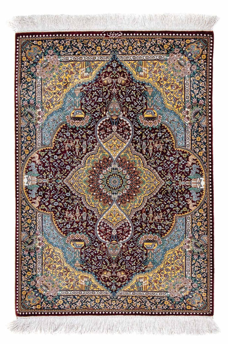 Qom Teppe 87x60cm - Persisk teppe