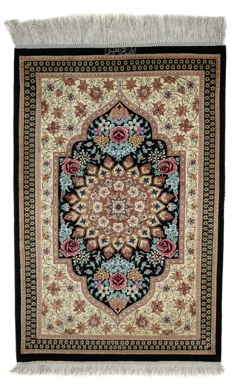 Qom Teppe 89x59cm - Persisk teppe