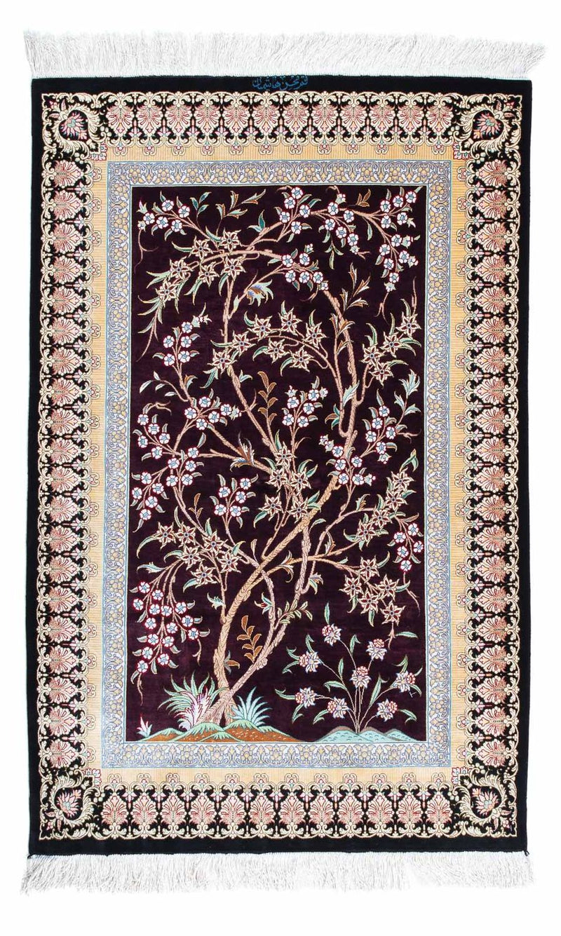 Qom Teppe 123x79cm - Persisk teppe