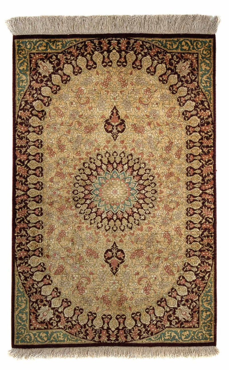 Qom Teppe 90x59cm - Persisk teppe