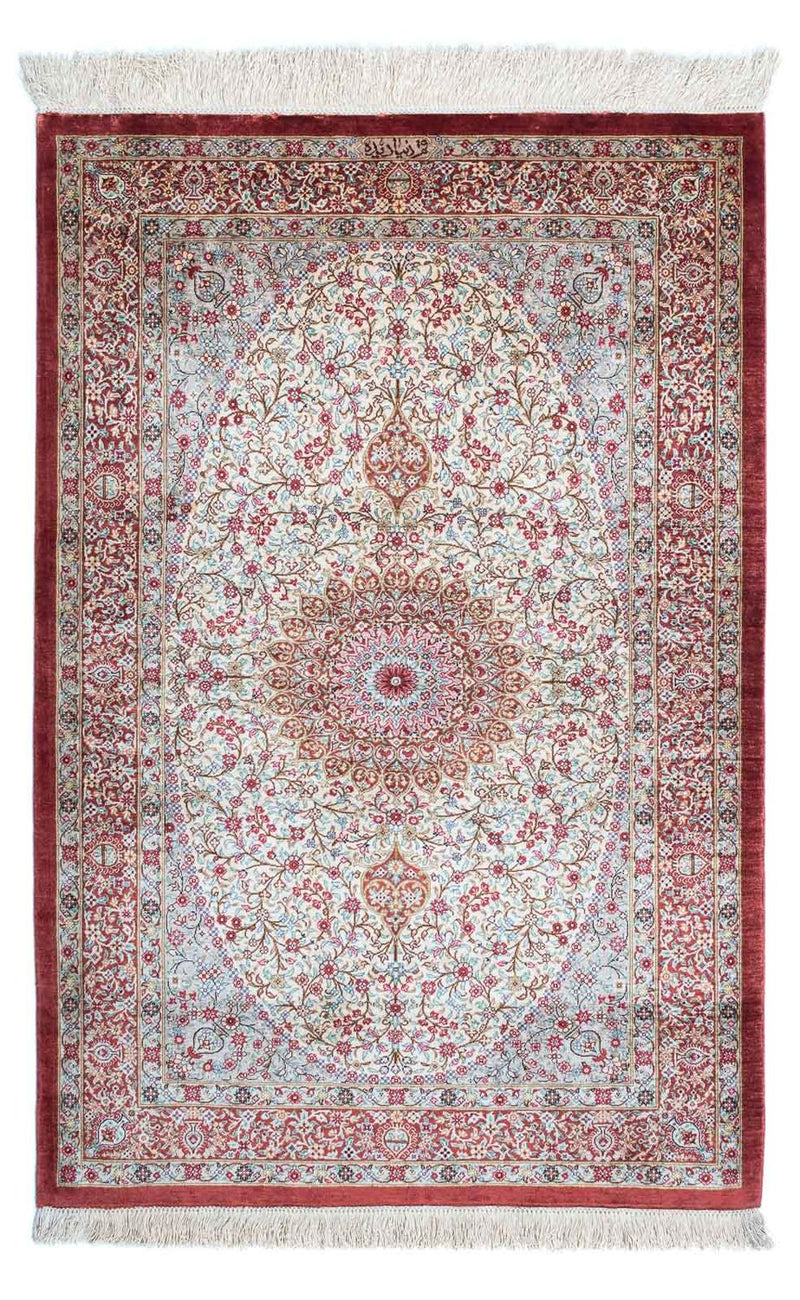 Qom Teppe 122x79cm - Persisk teppe