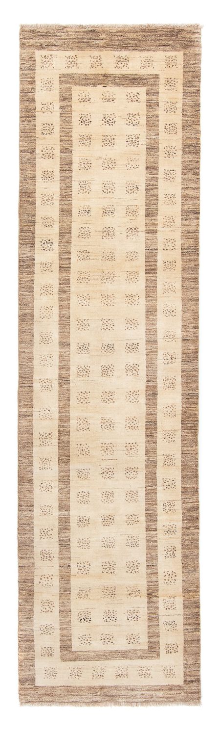 Løper Gabbeh teppe - Loribaft persisk teppe - 295 x 79 cm - beige