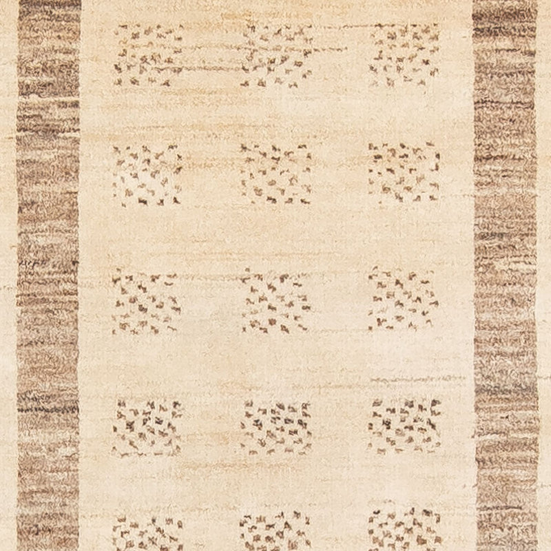 Løper Gabbeh teppe - Loribaft persisk teppe - 295 x 79 cm - beige
