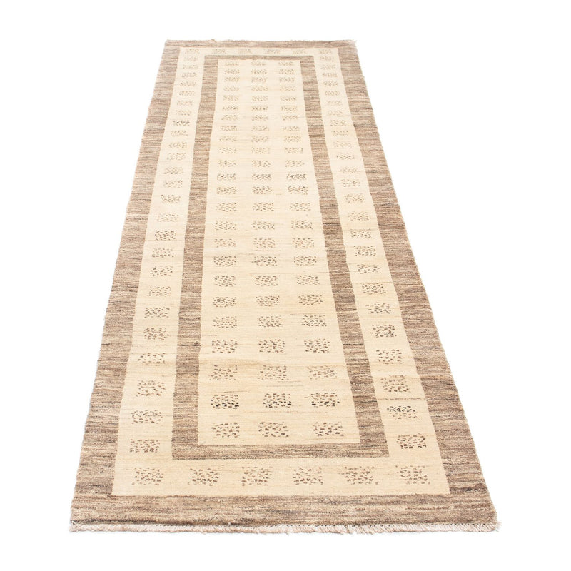 Løper Gabbeh teppe - Loribaft persisk teppe - 295 x 79 cm - beige