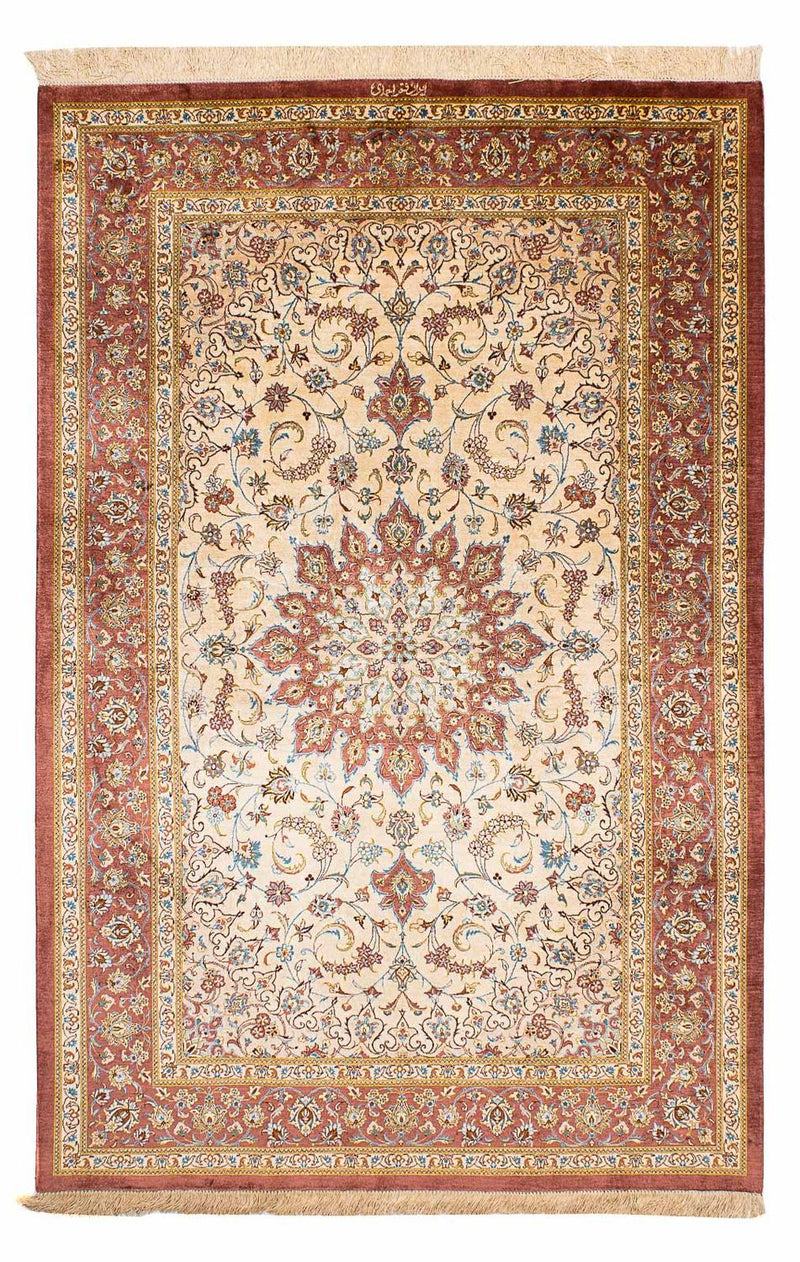 Qom silke Teppe 200x128cm - Orientalsk teppe