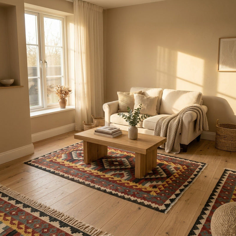 Kilim Maimana Teppe 260x137cm - Ullteppe