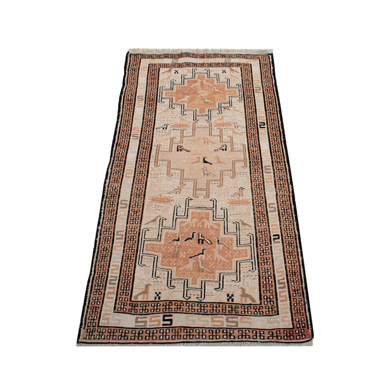 Kelimteppe - Orientalsk - 107 x 63 cm - beige