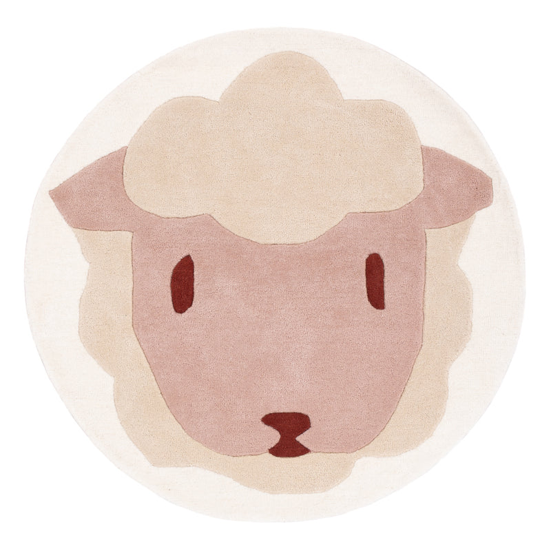Kinderteppich Schaf rund